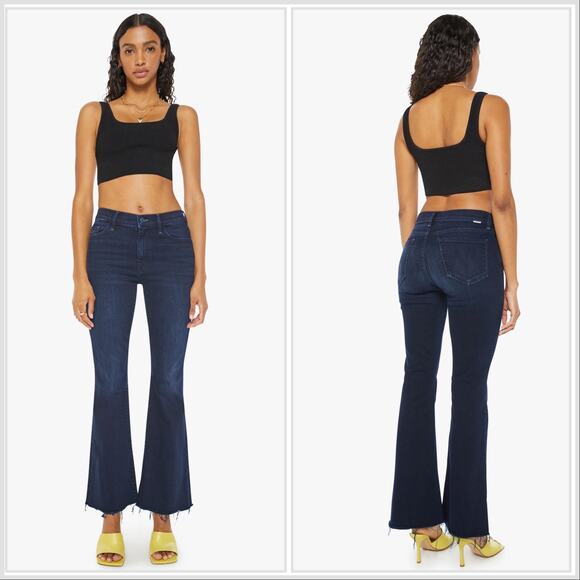 MOTHER Denim - Mother The Weekender Fray in Chip on My Shoulder 29 New NWT Raw Hem Dark Wash